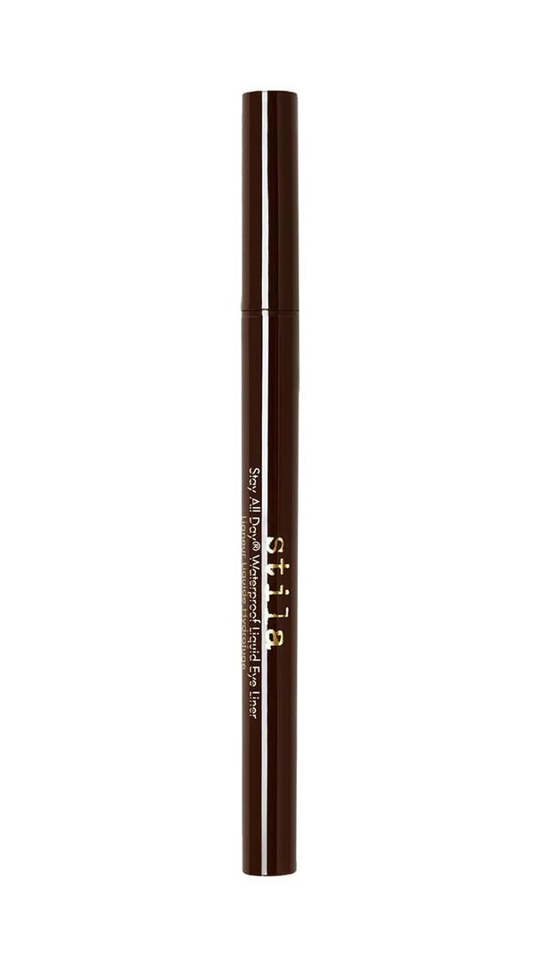 Stila Waterproof Liquid Eye Liner, Stay All Day Makeup with Fine Brush Tip Lasting Satin Finish, Smudge-Proof & Transfer-Resistant (1 Count (Pack of 1), 02 Classic - Dark Brown)