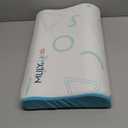 MLILY Kids Pillow for Sleeping, Adjustable Kids Memory Foam Pillow for Bed Set, Breathable and Cooling Pillows for Kids Boy Girl, CertiPUR-US Certified, 12x20 Inch, Blue