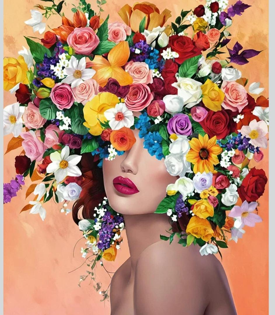 Ginkko Paint by Numbers Kit for Adults Flower Color Adult Paint by Number Kits Paint and Sip Kit Canvas Oil Painting Kit Girl Crafts for Women Gift Flameless 30x20 Inch Flamed