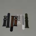 Adorve 4 Pack Sport Bands Compatible with Apple Watch Bands for Men Women 49mm 46mm 45mm 44mm 42mm 41mm 40mm 38mm,Breathable Soft Silicone Strap for iWatch Band Series 11 10 SE Ultra 9 8 7 6 5 4 3 2 1 (WhiteBlack/ArmyGreenBlack/BlackOrange/AnthraciteBlack)