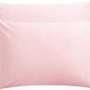 FLXXIE Pillow Cases Queen, Soft Microfiber Pillow Covers with Envelope Closure, Wrinkle Resistant Pillowcases, 2 Piece Set, 20x30, Blush Pink