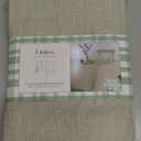 Heavy Duty Vinyl Tablecloth with Flannel Backing Waterproof Oil-Proof Plastic Table Cloth Stain-Resistant Wipeable Rectangle or Square Table Cover for Indoor and Outdoor (Beige Striped, 52x70 Inch)