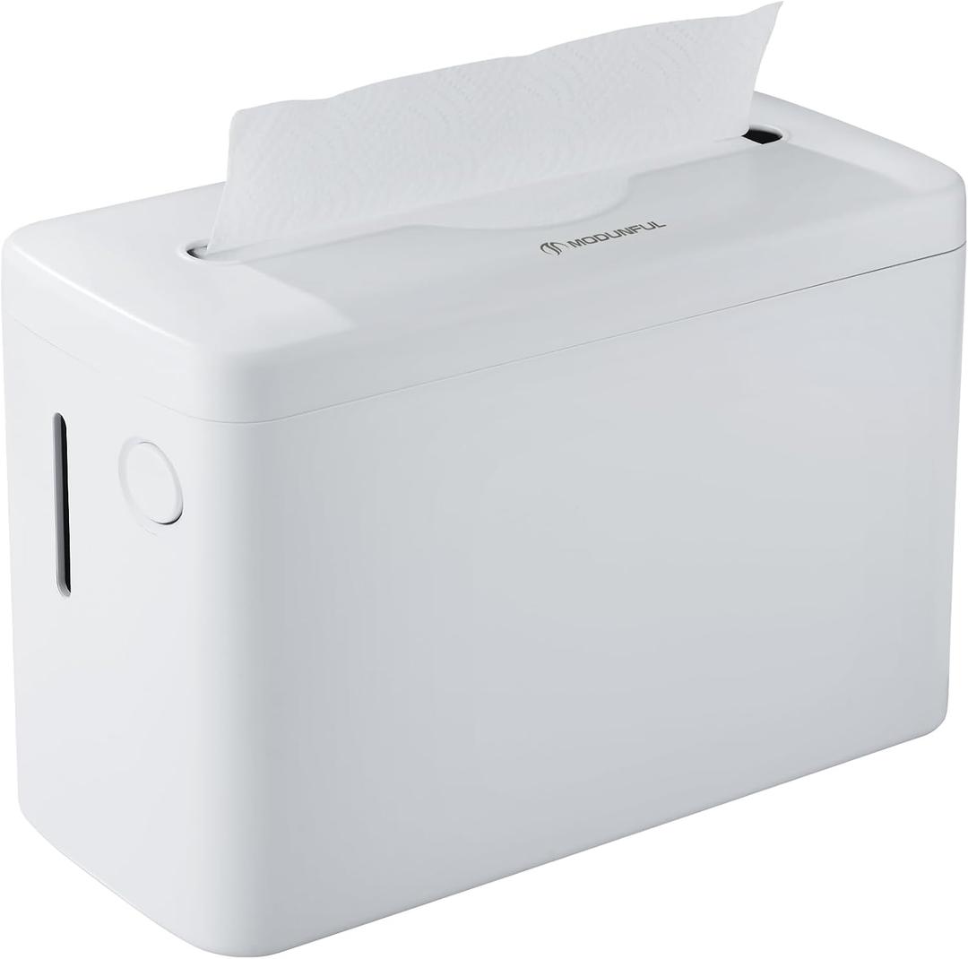 Paper Towel Dispenser Countertop, Modunful Bathroom Hand Towel Dispenser Commercial Multifold Trifold Paper Towels Dispenser for Home Kitchen Restaurant(White)