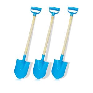 Kids Beach Shovels for Digging Sand, Beach Toys Gifts for Kids 3-10, 31" Long Plastic Shovel Spade & D-Handle, Adjustable Length, 3PACK