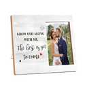 RYSMH Wedding Picture Frame, Couple Wood Photo Frame, Engagement Anniversary Wedding Valentines Day Gifts For Couple Husband Wife, The Best Is Yet To Come World Frame -g05