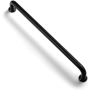 Yanxia Set of 12 -Sleek 7 9/16" Center to Center Matte Black Cabinet Handles - Modern and Minimalist Hardware for Stylish Home Enhancement, Black
