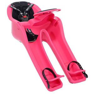 iBert Front Mounted Child Seat with Patented Mounting for Easy and Secure Installation - Childs Bike Seat with 3-Point Safety Harness and Adjustable Foot Cups - Durable Plastic Shell