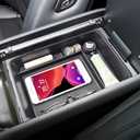 HGWEI Center Console Organizer Tray Compatible with 2024 2025 2026 Hyundai Santa Fe Interior Accessories Insert Secondary Divider Middle Console Armrest Storage Box, Black