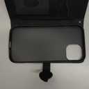 VANAVAGY Compatible for iPhone 14 Plus/15 Plus Wallet Case for Women Men, PU Leather Flip Cover with Wrist Strap for Wireless Charging with RFID Blocking Card Holder Screen Protector,Black