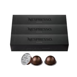 Nespresso Capsules Vertuo, Intenso, Dark Roast Coffee, 30-Count Coffee Pods, Brews 7.8oz. (EXP 07/31/26)