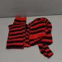 MANZI Striped Tights for Women Footed Stretchy Opaque Pantyhose for Halloween Xmas 2 Pairs, Size One Size