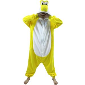 Adult Unisex Pink Yoshi Kigurumi Onesie Suit Halloween Christmas Anime Pajamas Green Yoshi Cosplay Costumes Disfraz Couple (Medium, Yellow)