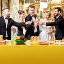 Tatuo 3 Pieces Foil Party Rectangular Table Covers Table Cloth 54 x 108 Inch Shiny Plastic Waterproof Tablecloth Party Desk Cover for Wedding Anniversary Engagement (Gold)