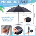 Novabright 1 PC Mini Drink Umbrella with Base, Desktop Table Umbrella for Drinks & Phones, Portable Sunshade for Outdoor Patio, Pool, Camping, Picnic(Classic Style,Black)