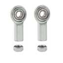 CF6 Rod End Bearing Heim Joints, 3/8 x 3/8-24 Right Hand Female Thread Heim Joint with Jam Nuts 2pcs