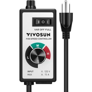 VIVOSUN Variable Fan Speed Controller, Speed Adjuster for Inline Duct Fan in Ventilation System