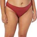 Amazon Essentials Womens Classic Bikini Swimsuit Bottom (Medium, Brick Red)