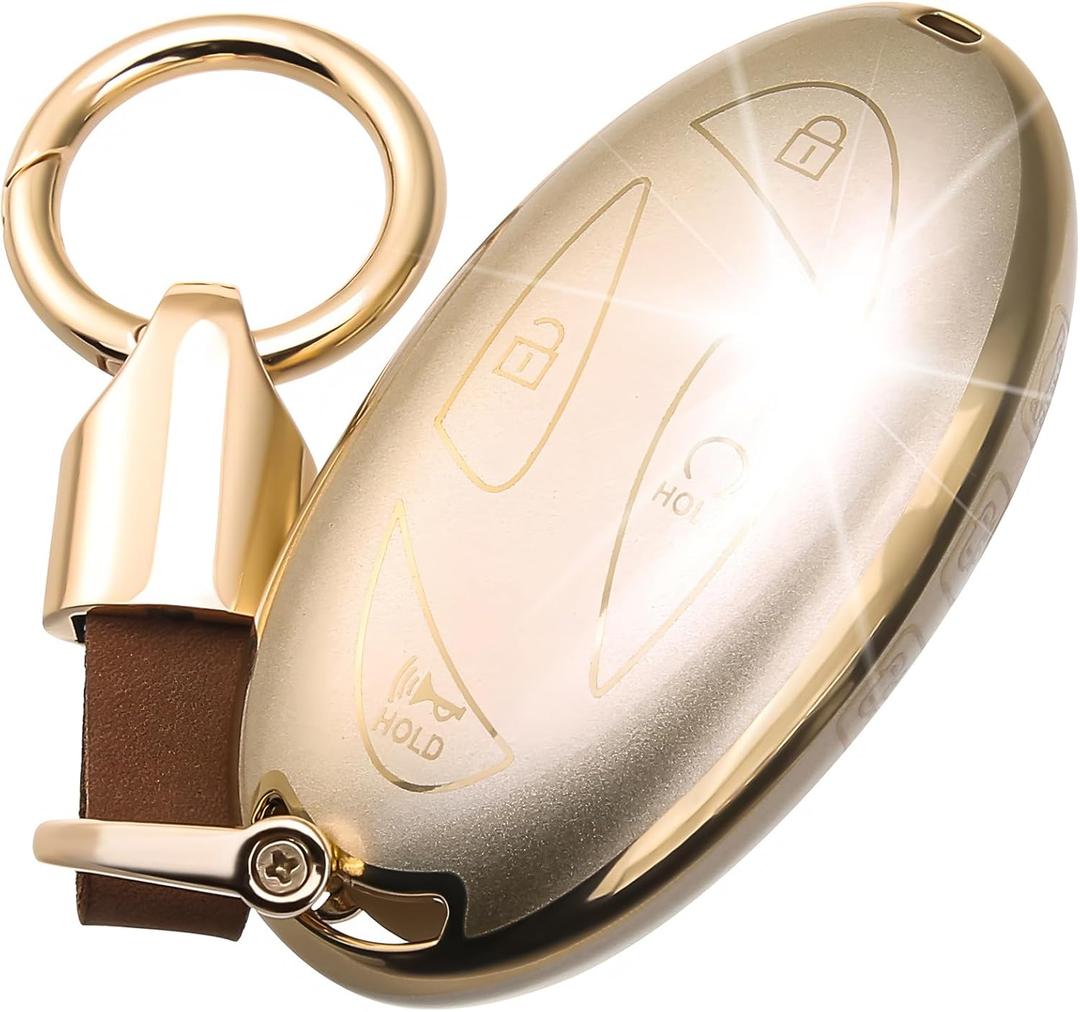 for Hyundai Key Fob Cover, 7-Button, with Keychain Compatible with Elantra(2023-2025), Sonata(2024-2025), Ioniq 6(2022-2025), Santa Fe(2024-2025), Tucson(2024-2025), Kona(2023-2024)