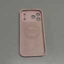 Vooii Magnetic for iPhone 17 Pro Max Case, Compatible with Magsafe (Premium Liquid Silicone) (Integrated Camera Control Button) Full Body Protective Anti-Scratch Microfiber Lining 6.9 inch, Chalk Pink