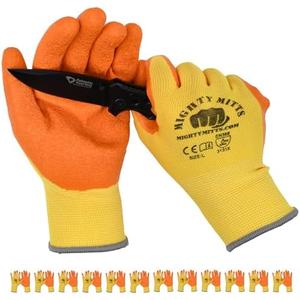 Firm Grip Palm Coated Protective Safety Work Gloves - Cut Resistant - Comfortable Multi Purpose Gloves (12 Pack) XL