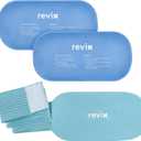 REVIX Ice Packs for Injuries Reusable, 2 Packs Hot and Cold Pack with Adjustable Strap, Flexible Ice Wraps for Joints and Muscle, Rotator Cuff, Back, Knee Discomfort Relief (10" x 5" Blue)