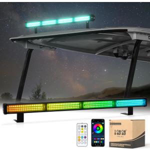 10L0L Golf Cart LED Strobe Light Bar - Roof Top Emergency Strobe Light Universal for Yamaha EZGO Club Car Rear Safety Warning & Mood Lighting with Remote Control App Control