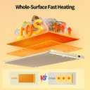 Food Warming Mat,Upgrade Fast Full-Surface Heating Mat, Electric Warming Tray with 6 Temperature and 6HoursTimer, Portable Rollable Food Warmer Perfect For Parties Buffet and Home Dinners (White)