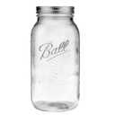 Ball Wide Mouth Glass Mason Jars with Lids and Bands, Used for Canning, Pickling, Juice, Jam, Jelly, Half Gallon Size 64 Ounce (Pack of 4)