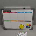 Small Weekly Calendar Dry Erase Whiteboard for Wall, 16" x 12" Magnetic Dry Erase Board, Hanging Double-Sided White Board, Portable Board for List, Kitchen, Planning, Memo, Home, Office (Red)