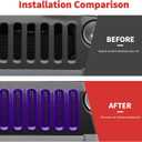Mesh Grill Insert Grille Inserts Cover Fit for 2007-2018 Jeep Wrangler JK JKU(Purple)