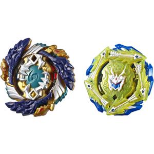 Beyblade Burst Turbo Slingshock Dual Pack Fafnir F4 and Rudr R4-1 Left-Spin, 1 Right-Spin Battling Tops, Age 8+