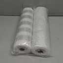 2 Rolls Decor Mesh Poly Ribbons 10 Inch x 30 Feet Each Roll Metallic Foil Mesh Ribbon Christmas Tree Decorative Mesh Silver and White Rolls for Xmas Wreaths,Swags and Home Decorating