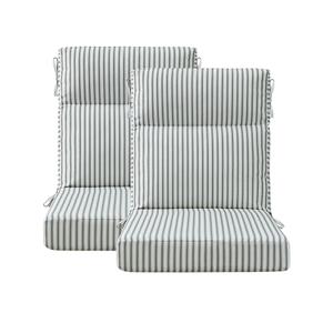 Supdurplus Sunbrella Outdoor High Back Chair Cushion, 2 Pack 44x21 inches Patio Chair Cushions Water Repellent Rocking Cushions Indoor Furniture Seat Pad, Specrtum Pebble