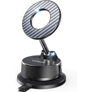 Upgraded Magnetic Phone Holders for Your Car [70mm Suction & 3200gf Magnetic] 360 Adjustable Magsafe Car Phone Mount, Vacuum Suction Cup Car Mount for iPhone 17 Pro Max 16 15 14 13 12 Air Plus