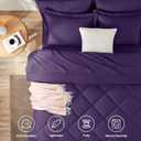 CozyLux Queen Comforter Set Purple - Bed in a Bag Queen Size 7 Pieces, Luxury Soft Bed Set for All Seasons, Bedding Set with Down Alternative Comforter, Sheets, Pillowcases & Shams