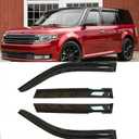 4pcs Original Shatterproof Rainproof Side Window Wind Deflectors for Ford Flex 2009-2019,Tape-on Rain Guard Sets,Nice Looking Window Visors for Cars,Vent Deflector for 09-19 Flex 94079