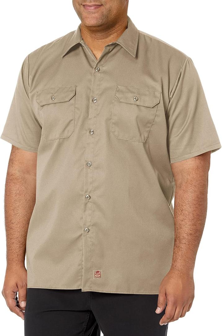 Red Kap Men's Utility Uniform Shirt (Medium, Khaki)