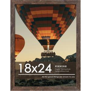 18x24 Picture Frame, Rustic Brown Poster Frame, 1 Pack | for Horizontal or Vertical Wall Mounting, for Photos, Artwork; Fits Home, Office & Gallery Wall Decor