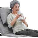 Adjustable Power Lifting Bed Backrest for Elderly Patient Injured, Sit-up Back Rest Chair for Neck Lumbar Back Support (30 inch width)