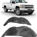 Front Inner Fender Liner Compatible with 2007-2013 Chevy Chevrolet Silverado 1500 Replace for GM1248183 20953678 GM1249183 22779790 Wheel Liner Splash Shield Splash Guard Driver&Passenger Side (Left + Right)