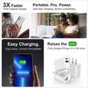 USB C Charger Block,3Pack 20W Dual Port USB C Wall Charger Plug Fast Charging Adapter USB A Quick Charging Brick Plug for iPhone Air/17 Pro Max/16E/16 ProMax/16Plus/15/14/13/12/11/XS,iPad Pro,AirPods