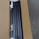 Neoaider DJ Booth Table Station w/2 Storage Triangular Panel, DJ Facade Booth with Black & White Scrims, Detachable DJ Table, Carrying Bag, Foldable Metal Frame DJ Booth Panel for Show, Wedding, Clubs