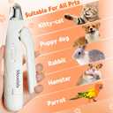 2-in-1 Dog Nail Clippers & Dog Nail Grinder with 2 LED Lights, Ultra-Quiet, USB Rechargeable,Security Upgrade,Multiple Grinding Methods, and Splash Guard for Small and Large Dogs & Cats