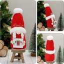 2 Pack Christmas Gnomes Decorations, Handmade Christmas Decor Gnome Gifts with Wooden Signs for Tiered Tray Table Hodiday Party Decor Christmas Elf Santa Ornaments Farmhouse