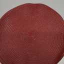 SHACOS Round Placemats Set of 4 for Dining Table 15 inch Round Braided Place Mats Washable Non Slip Kitchen Table Mats, Burgundy