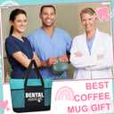 Gilprop 12 Pcs CNA Week Gift Dental Assistant Tote Bags Nursing Party Decorations Large Hygiene Bags with Pocket for Women Graduation Coworkers