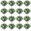 Tigeen 200 Pcs Artificial Eucalyptus Stems Tall 11.8 Inch Tall Faux Eucalyptus Branches Fake Greenery Plants Stems for Vase Home Party Wedding Decorations