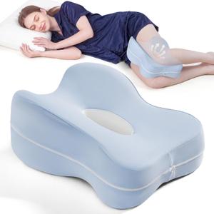 Knee Pillow for Side Sleepers - 13" Lengthened Leg Pillow for Side Sleeping, Memory Foam with Airflow Hole, No Sagging/Stiffening, Helps Relieve Back, Hip, Knee Pain