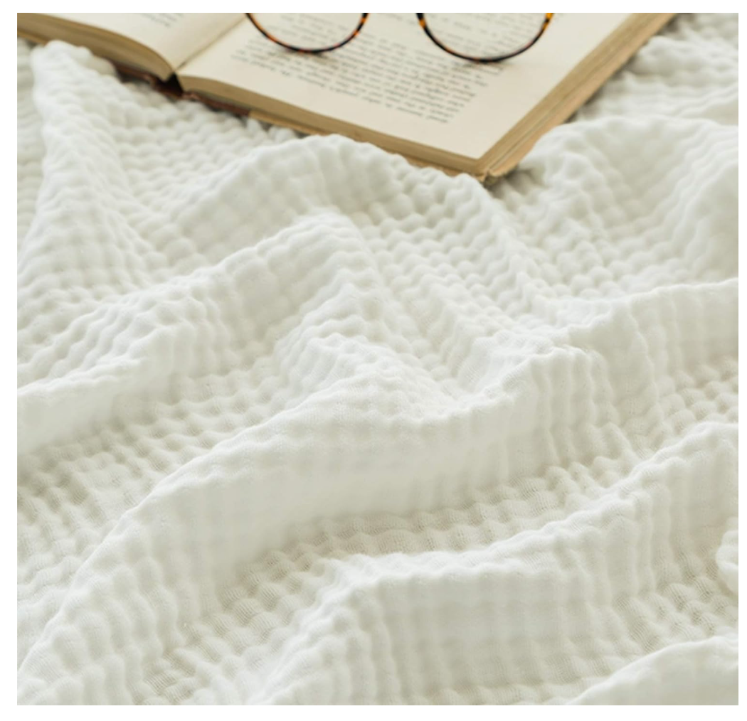 Emme 100% Cotton Made Throw Milk 60×82 inch