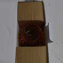 Woho Amber Taper Candle Holders 4.3" H for Halloween/Thanksgiving Decorations, Set of 3 Ribbed Glass Candlestick Holders Vintage for Fall Wedding, Boho Candle Sticks Holder Decor for Dining Table